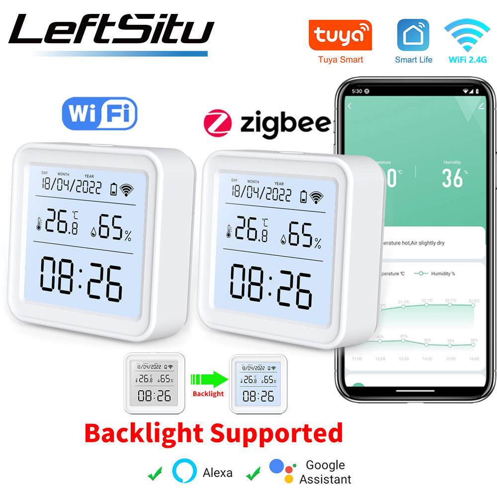 Tuya Zigbee WiFi Sensor de tem - Digital Hygrometer Probe reseña y precio