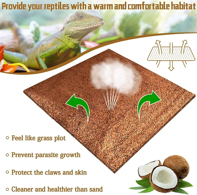 Alfombra para reptiles, estera - Substrate Coconut Fiber reseña y precio