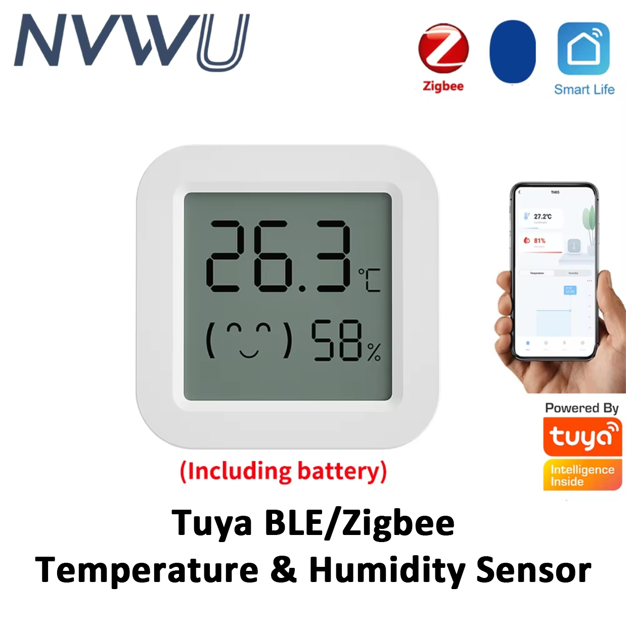 Tuya Zigbee-Sensor de temperat - Digital Hygrometer Probe reseña y precio